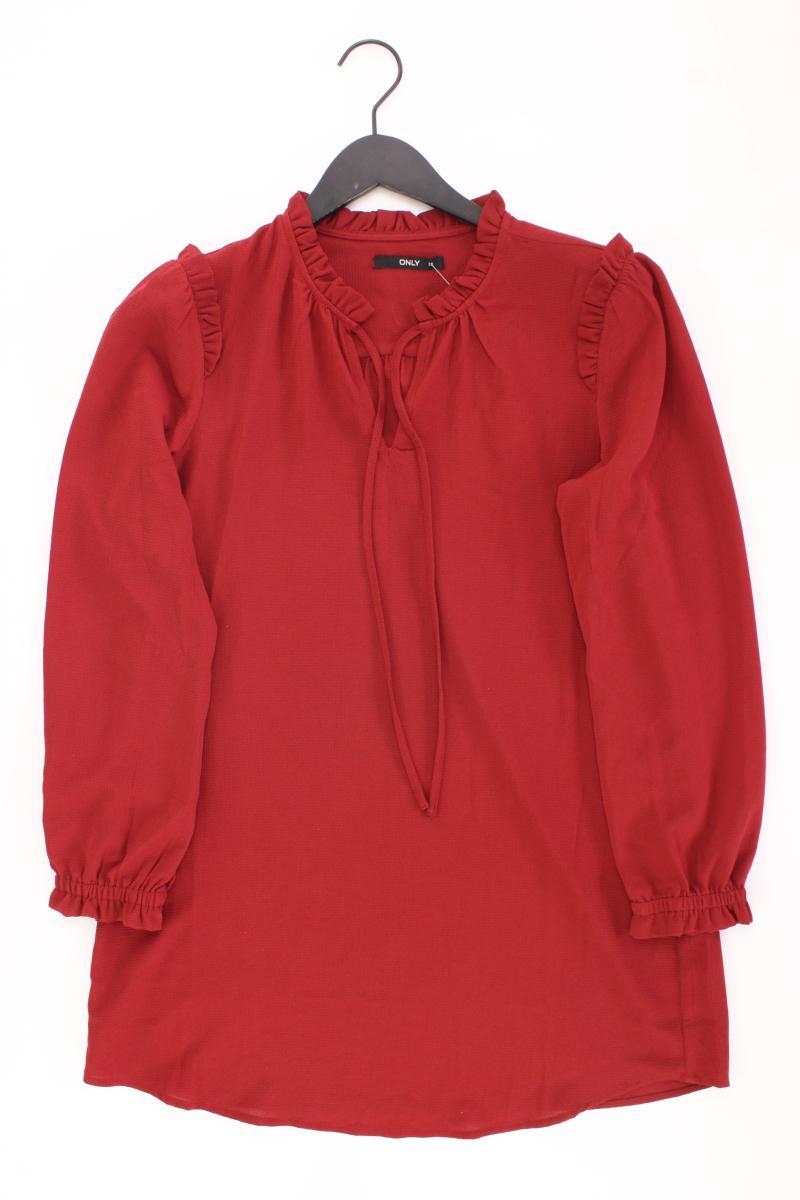 Only Rüschenbluse Gr. 38 3/4 Ärmel rot aus Polyester
