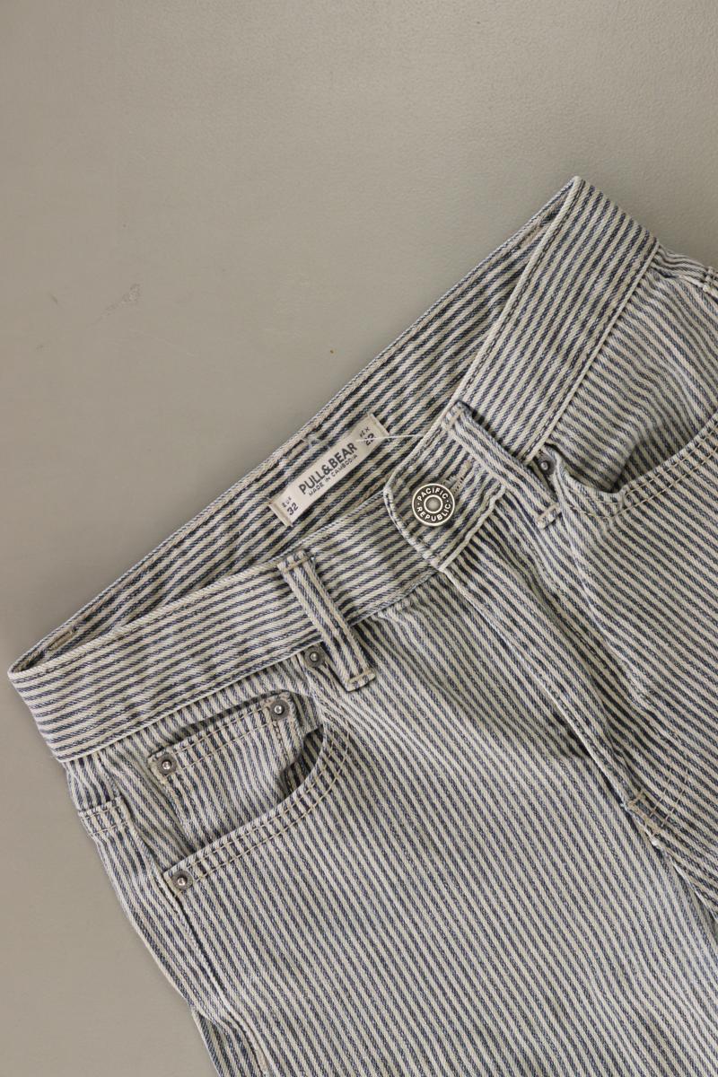 Pull&Bear 7/8 Jeans Gr. 32 gestreift grau aus Baumwolle