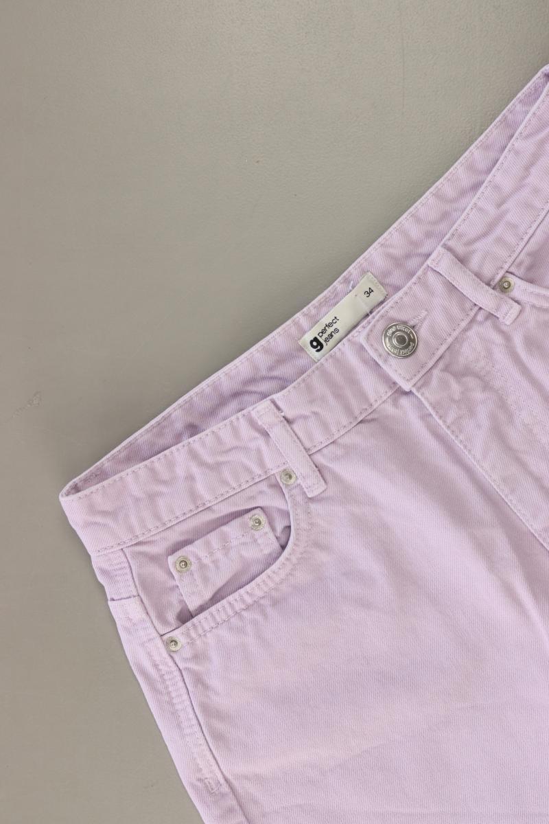 Gina Tricot Jeansshorts Gr. 34 lila aus Baumwolle