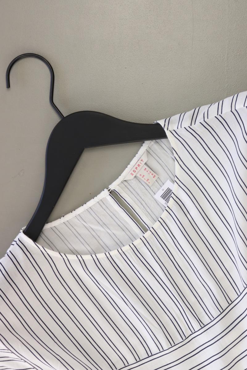Esprit Ringelshirt Gr. 38 gestreift Kurzarm weiß aus Viskose