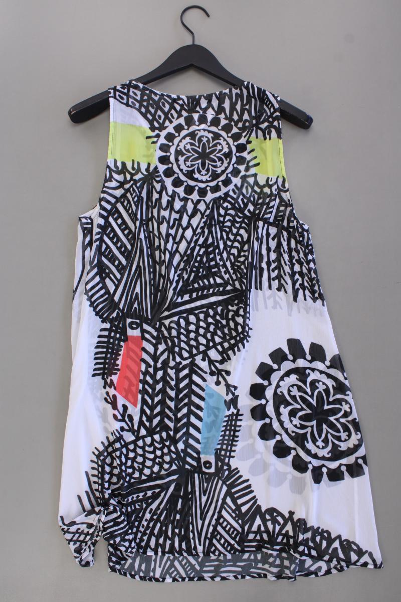 Desigual Chiffonkleid Gr. 40 geometrisches Muster Ärmellos mit Pailletten
