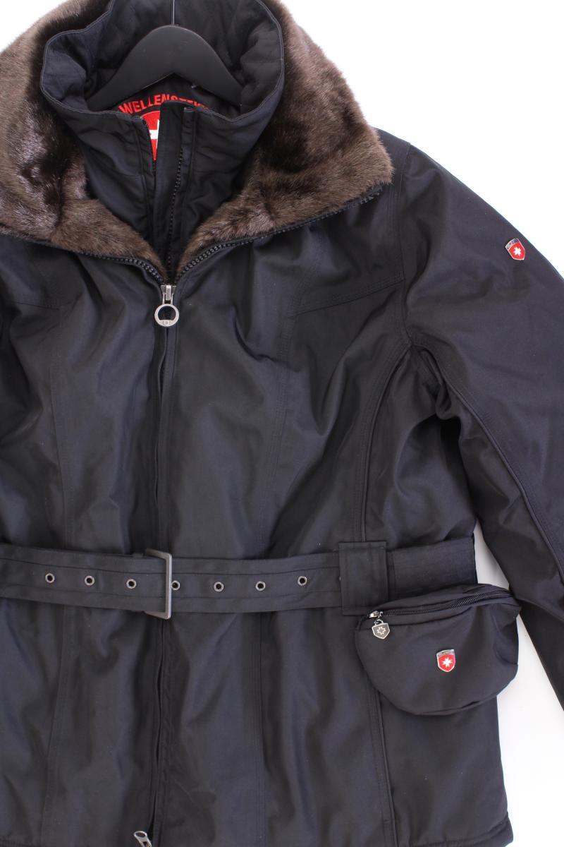 Wellensteyn Lange Jacke Gr. L mit Gürtel schwarz aus Polyester