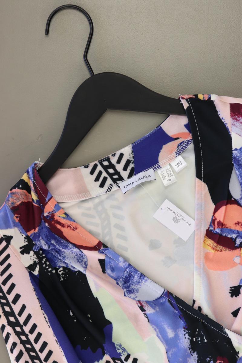 Gina Laura Midikleid Gr. XXL mit Gürtel Ärmellos mehrfarbig aus Polyester