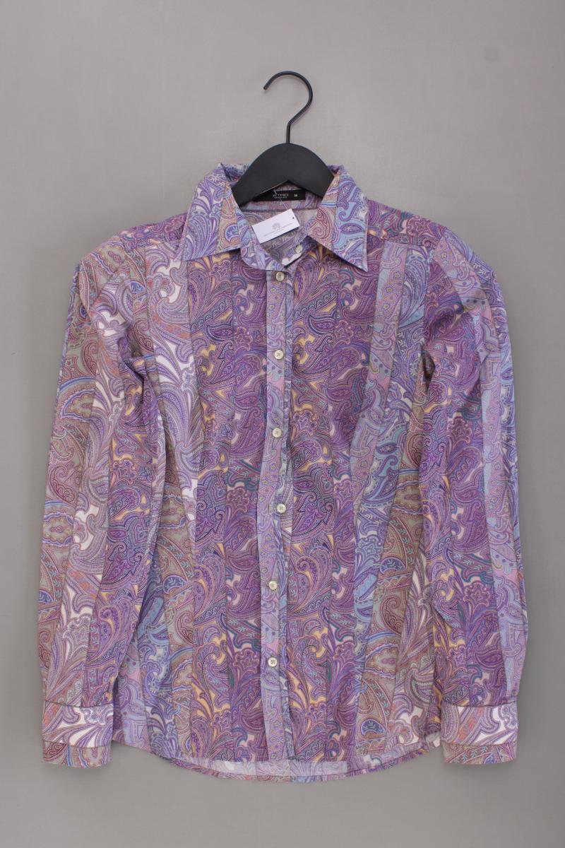 Etro Langarmbluse Gr. 38 mit Batikmuster lila aus Baumwolle