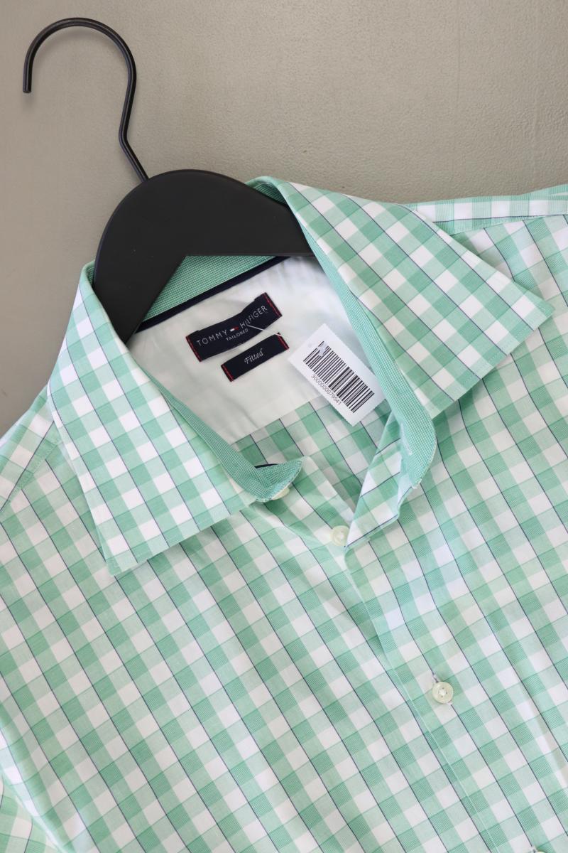 Tommy Hilfiger Karohemd für Herren Gr. Hemdgröße 42 kariert Langarm grün