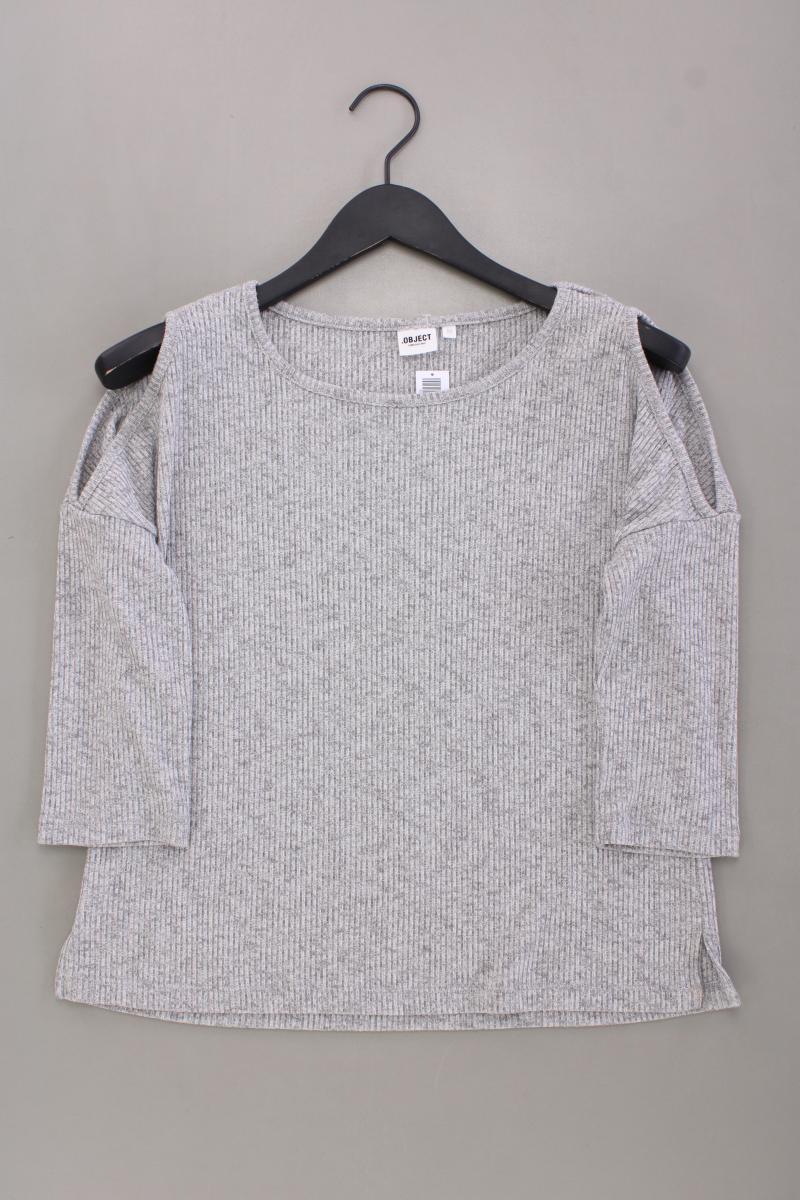 Object Strickshirt Gr. M 3/4 Ärmel grau aus Polyester