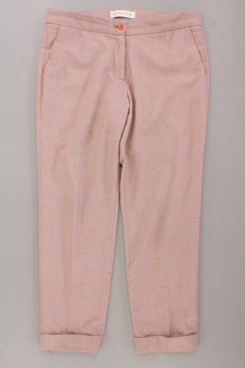 Etro Stoffhose Gr. 46 geometrisches Muster mehrfarbig aus Baumwolle