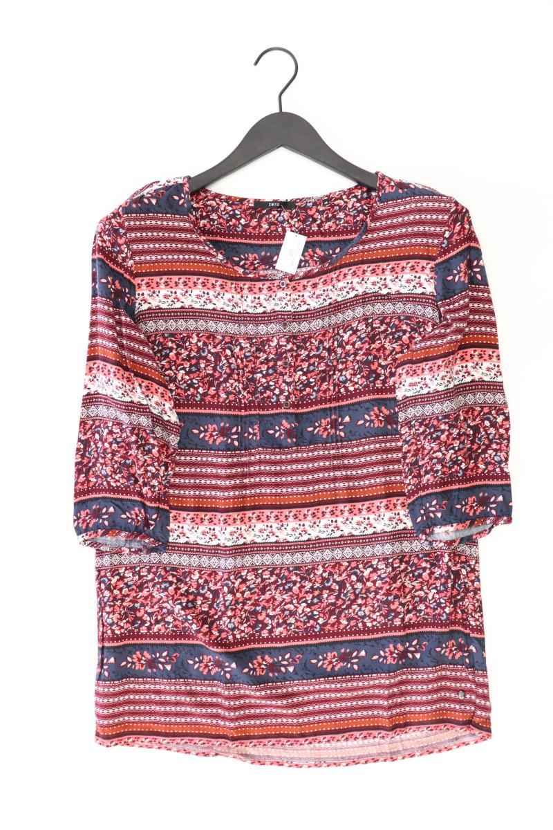 Zero Regular Bluse Gr. 38 3/4 Ärmel rot aus Viskose