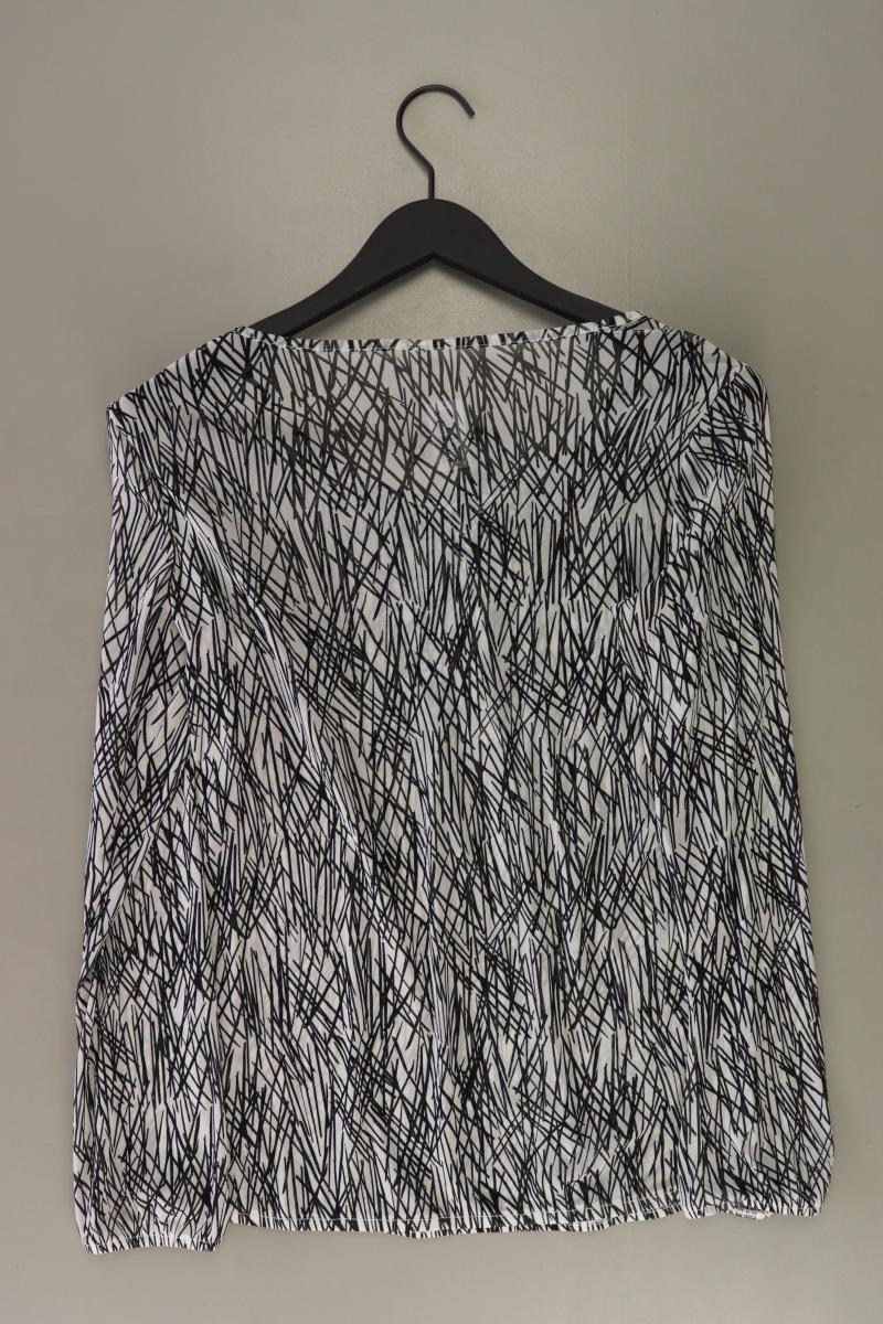s.Oliver Langarmbluse Gr. 40 geometrisches Muster grau aus Polyester