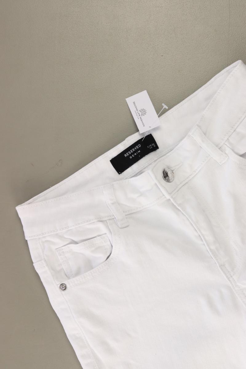 Reserved Skinny Jeans Gr. 34 weiß aus Baumwolle