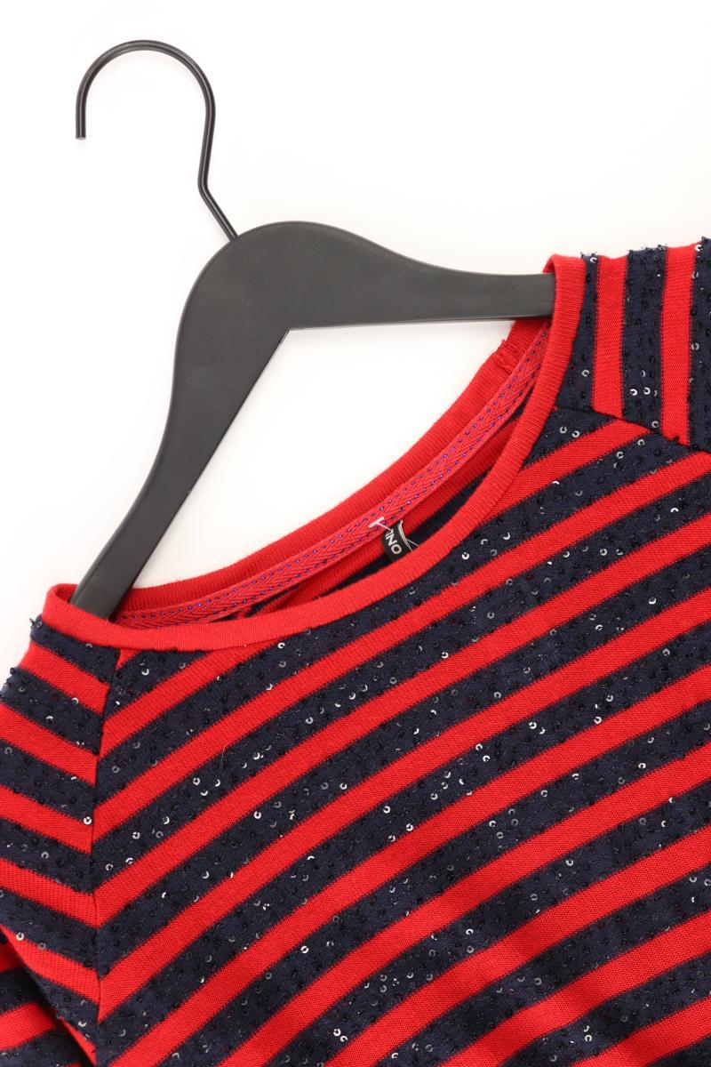 Only Ringelshirt Gr. XS gestreift Langarm mit Pailletten rot aus Polyester