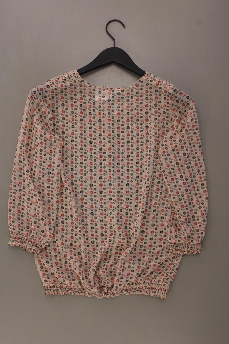 Chiffonbluse Gr. 36 mit Blumenmuster 3/4 Ärmel rosa