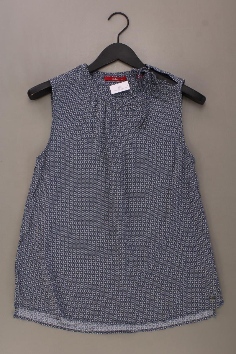 s.Oliver Ärmellose Bluse Gr. 36 grau aus Viskose