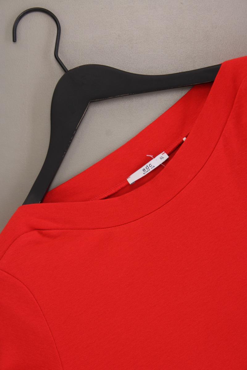 edc by Esprit Kurzarmbluse Gr. XL rot aus Baumwolle