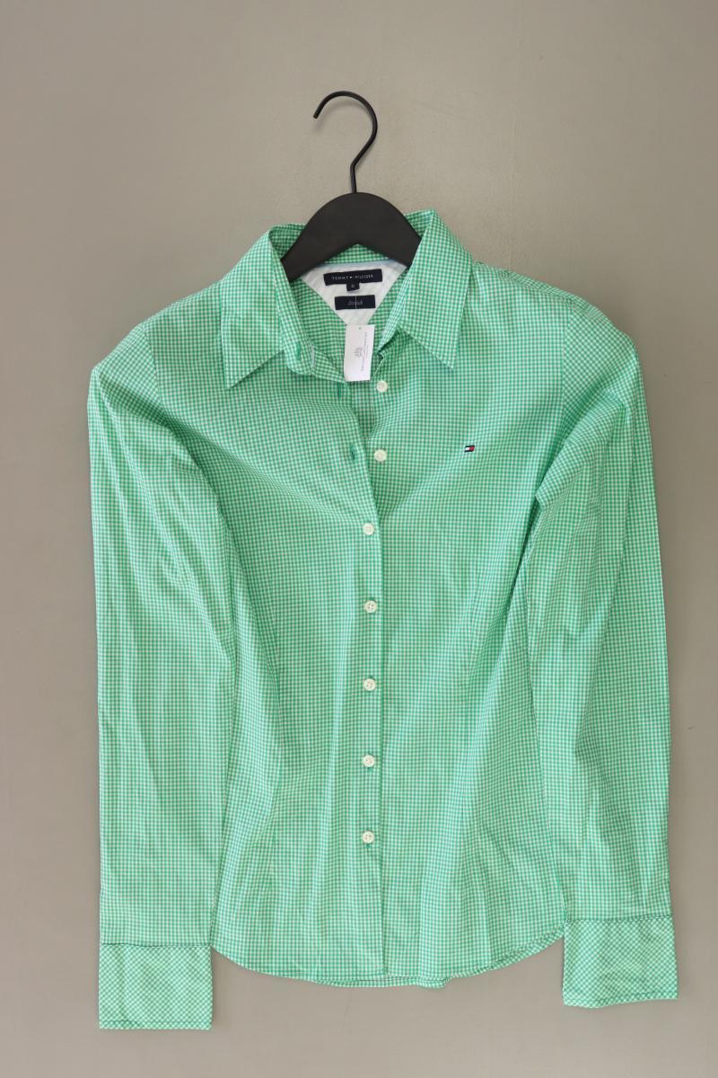 Tommy Hilfiger Karobluse Gr. UK 6 (XS) kariert Langarm grün aus Baumwolle