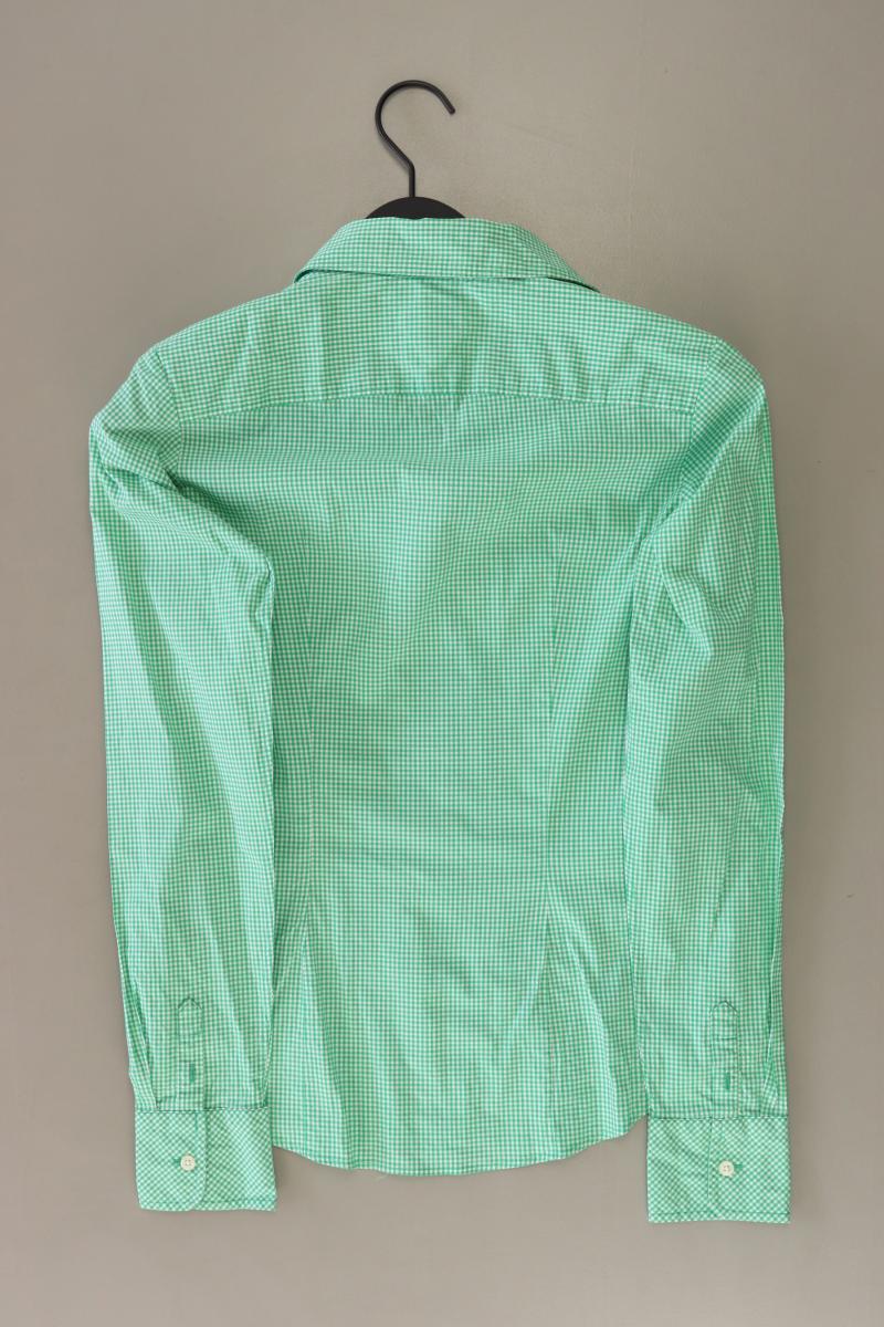 Tommy Hilfiger Karobluse Gr. UK 6 (XS) kariert Langarm grün aus Baumwolle