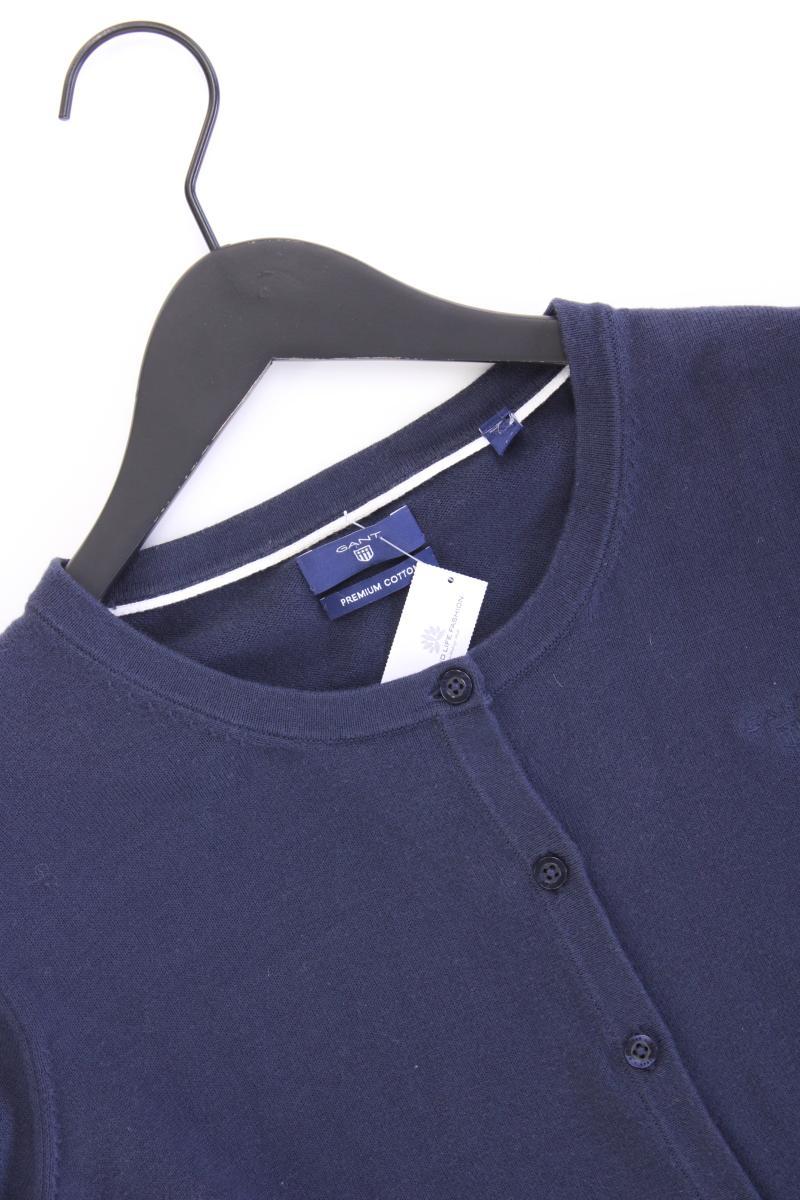 Gant Strickjacke Gr. S Langarm blau aus Baumwolle