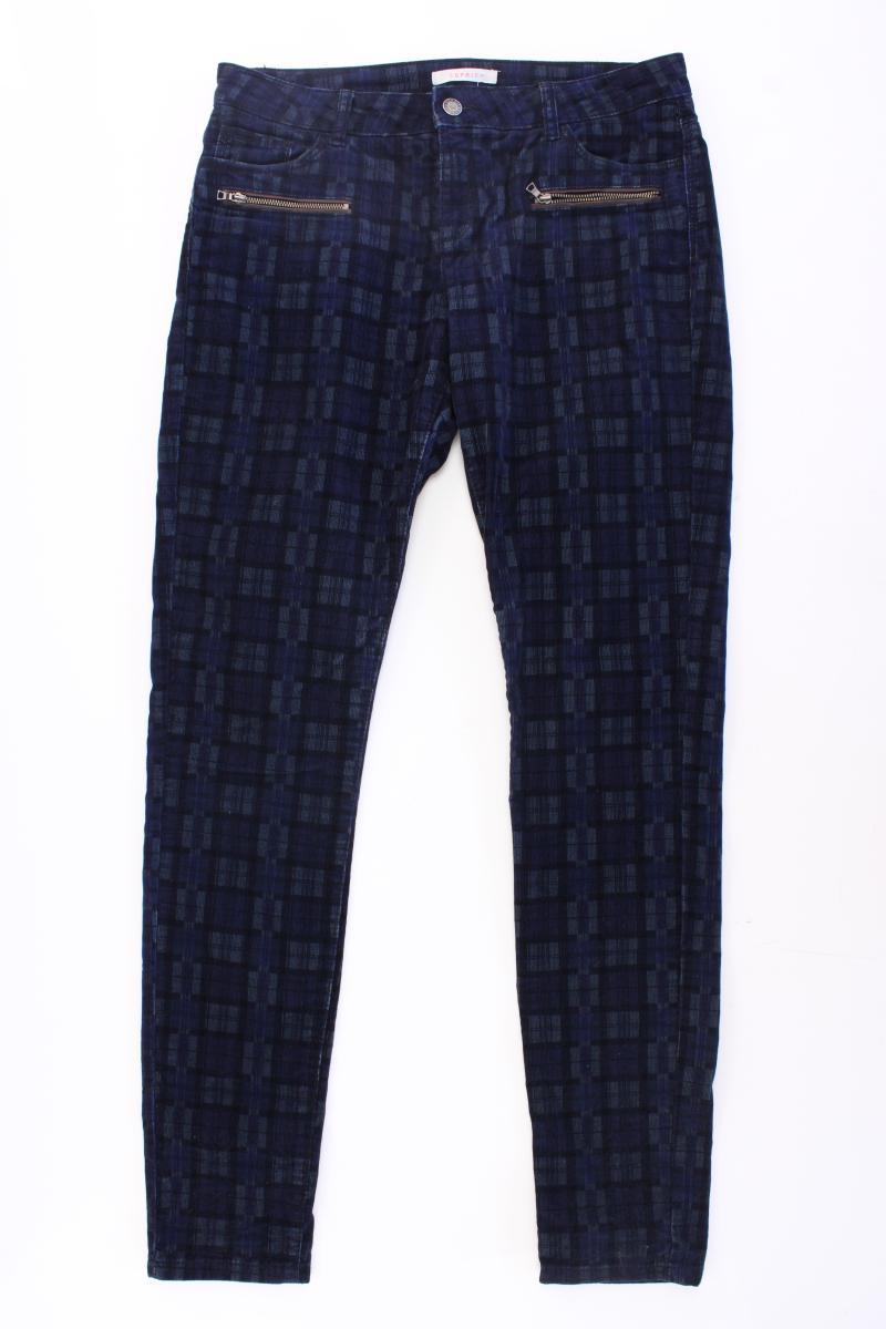Esprit Hose Gr. 40 kariert blau aus Baumwolle
