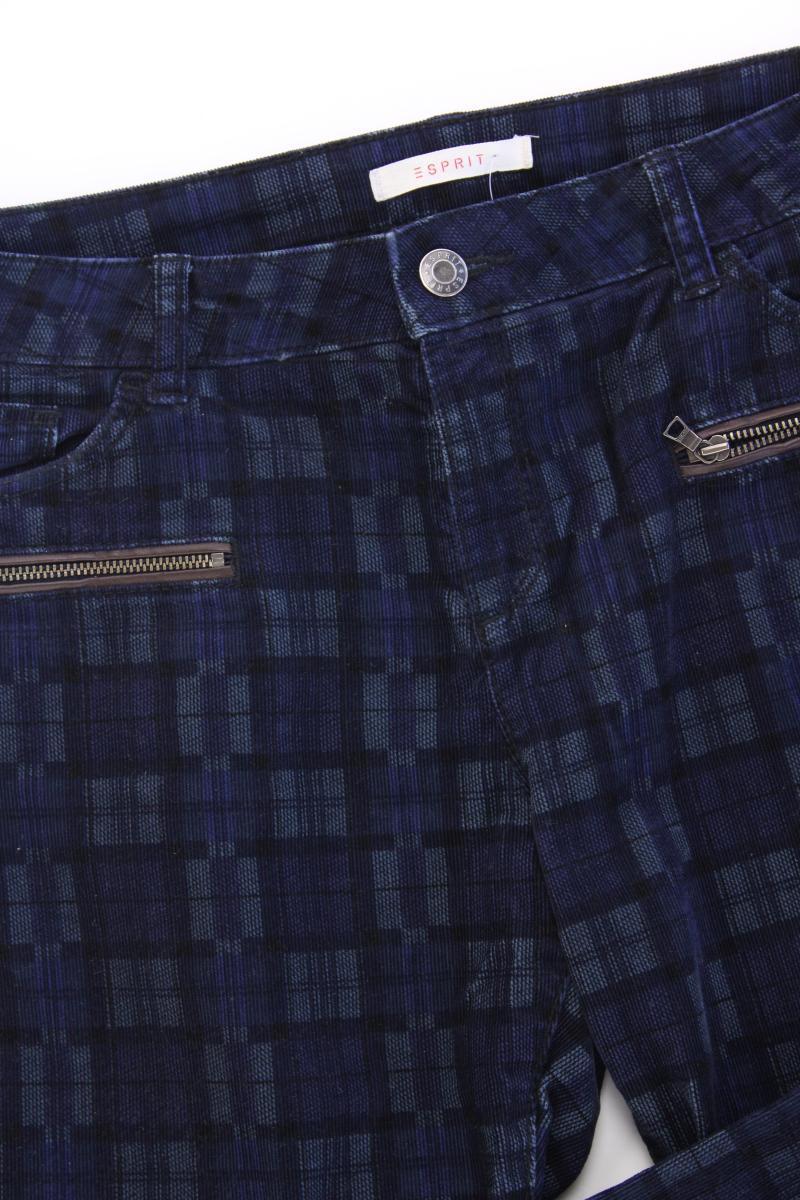 Esprit Hose Gr. 40 kariert blau aus Baumwolle