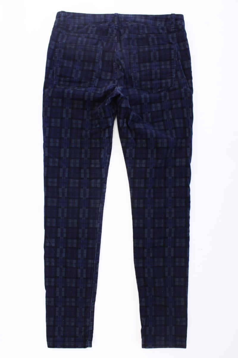 Esprit Hose Gr. 40 kariert blau aus Baumwolle