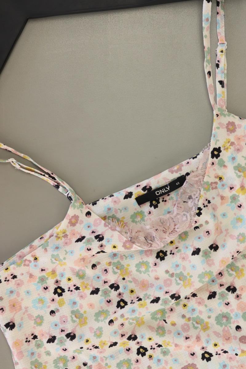 Only Camisole Gr. 40 mit Blumenmuster neuwertig creme aus Polyester