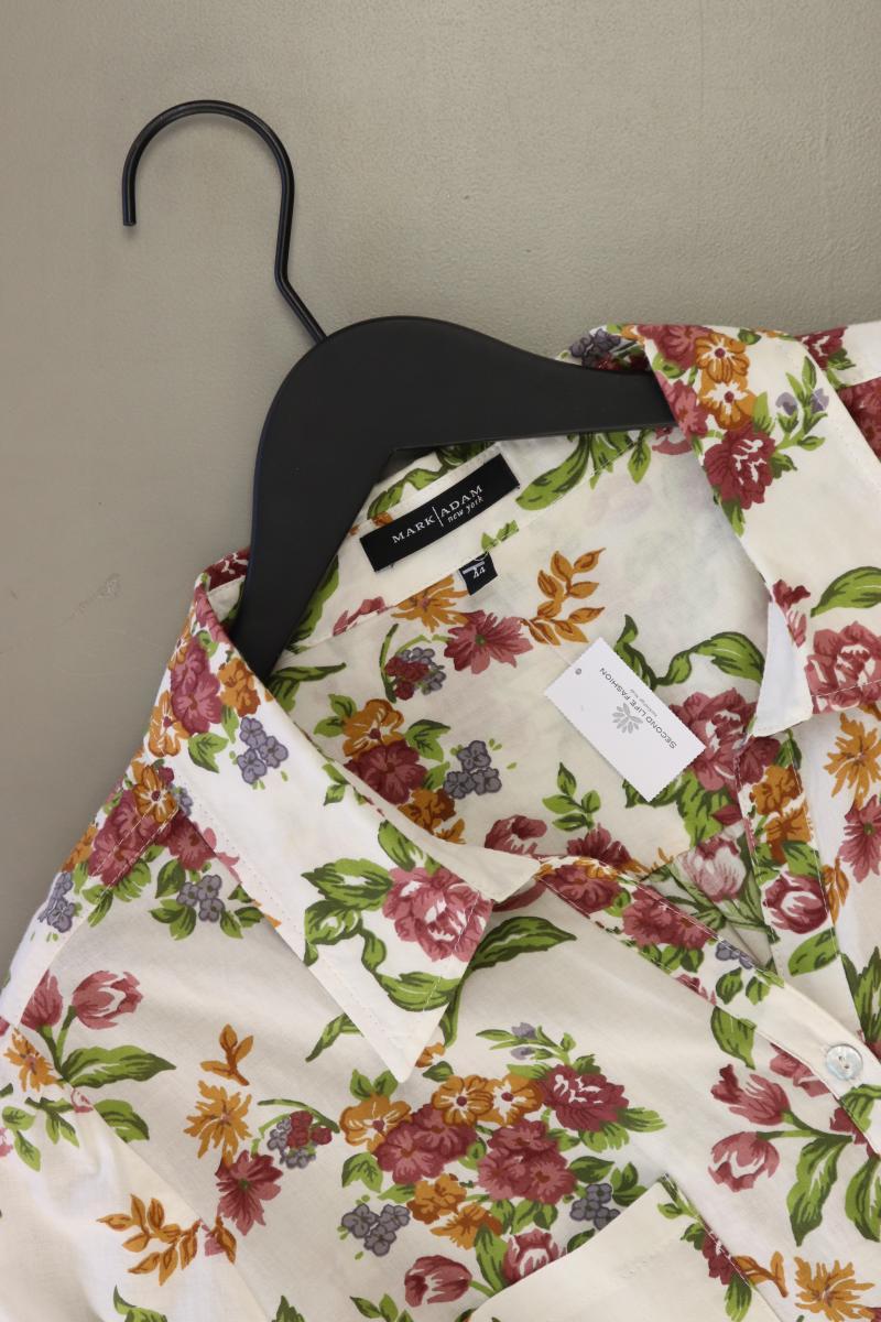 MARK ADAM Regular Tunika Gr. 44 mit Blumenmuster weiß aus Baumwolle