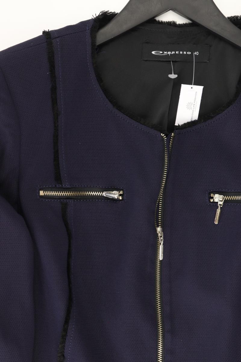 Expresso Slim Blazer Gr. 40 neuwertig blau aus Viskose