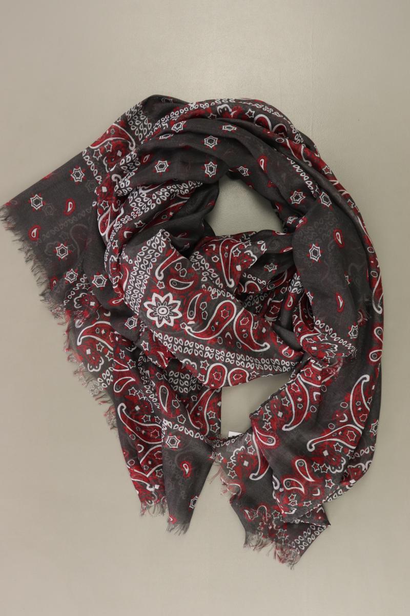 Tuch mit Blumenmuster grau aus Polyester