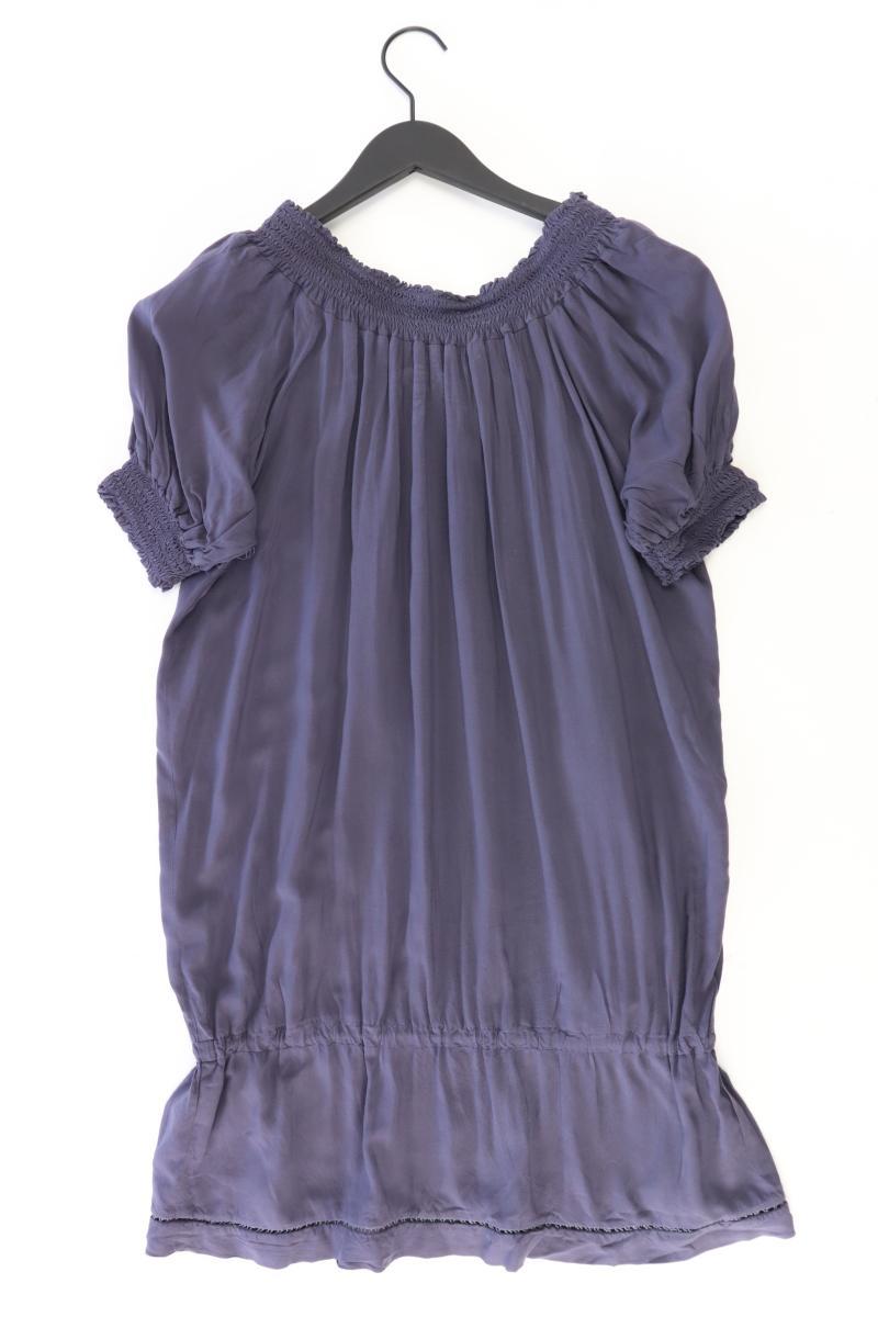 Kurzarmkleid Gr. 36 mit Carmen-Ausschnitt blau