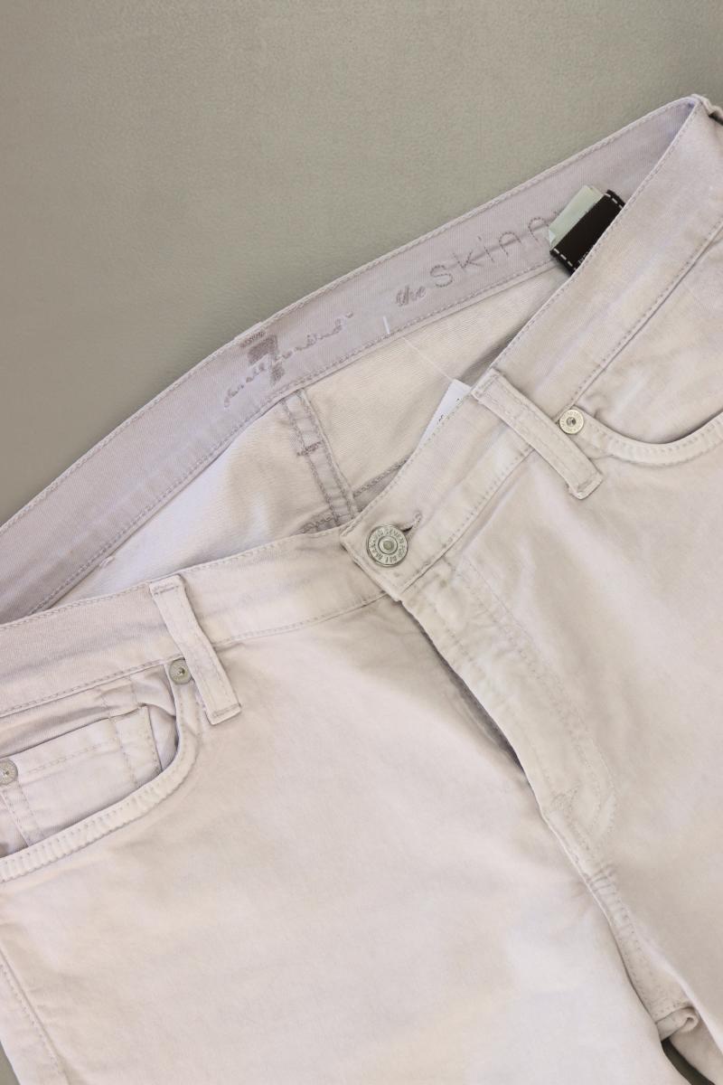 7 For All Mankind Skinny Jeans Gr. W31 grau aus Baumwolle