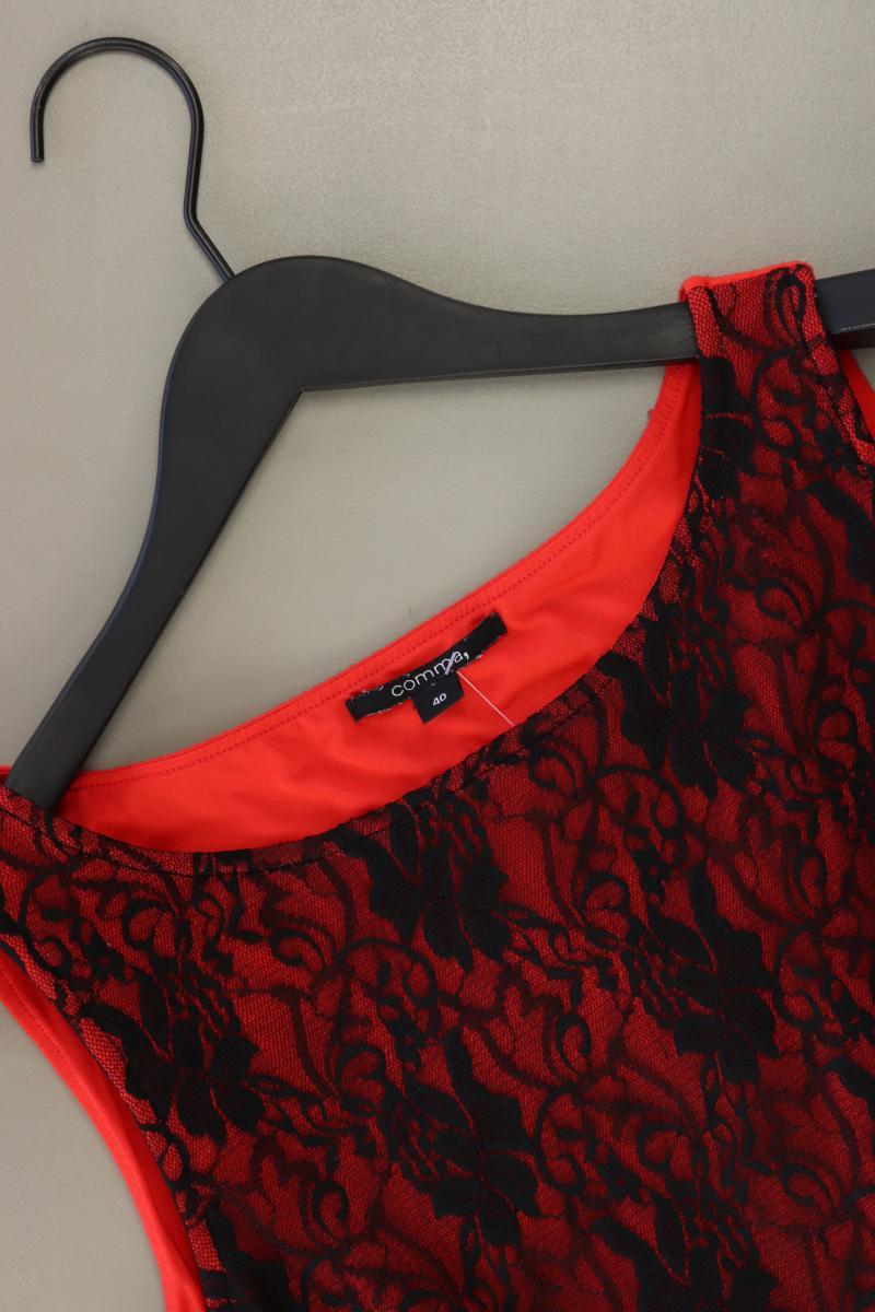 comma, Etuikleid Gr. 40 Ärmellos rot aus Polyamid