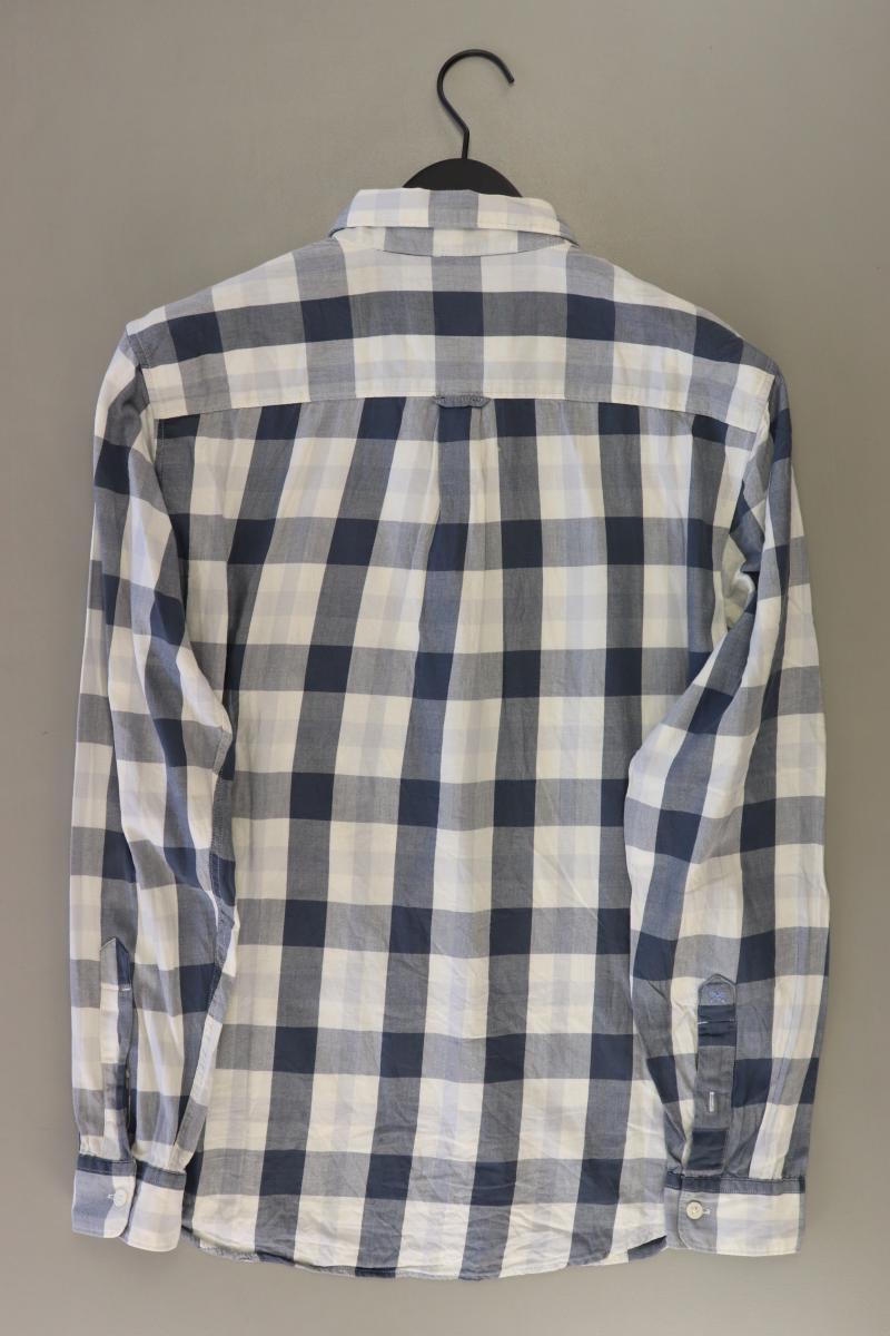 Selected Homme Karohemd für Herren Gr. L kariert Langarm blau aus Baumwolle