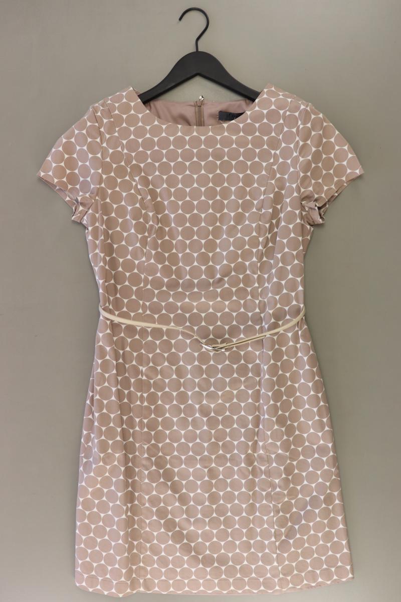 s.Oliver Premium Kurzarmkleid Gr. 40 gepunktet mit Gürtel braun