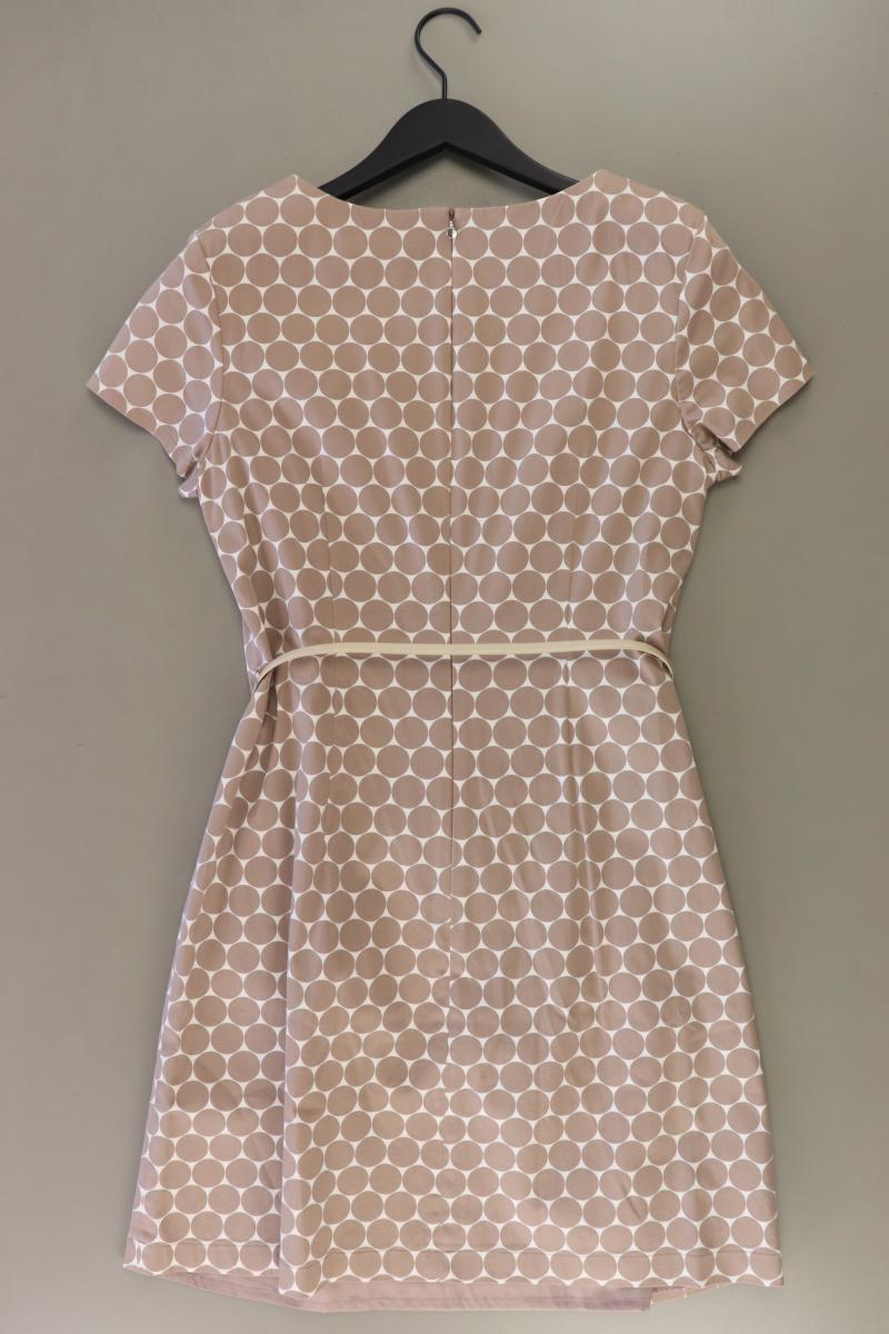 s.Oliver Premium Kurzarmkleid Gr. 40 gepunktet mit Gürtel braun