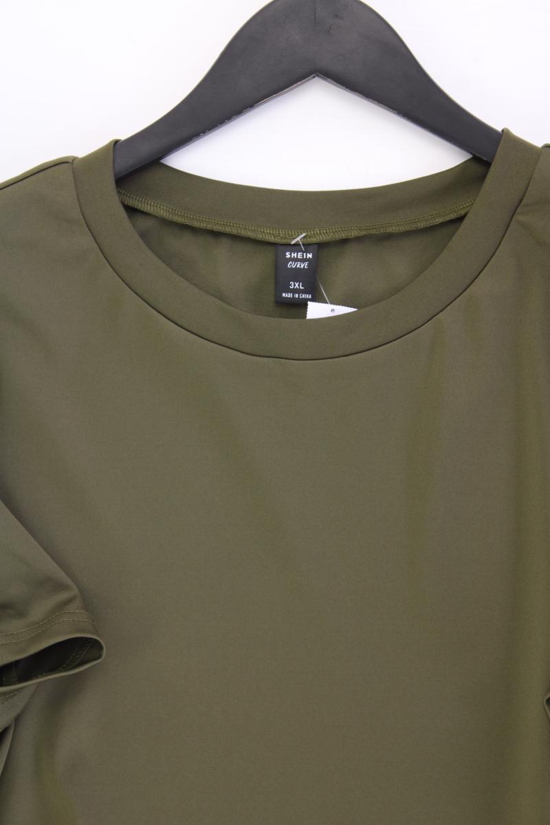 Shein Crop Shirt Gr. XL neuwertig Kurzarm olivgrün aus Polyester