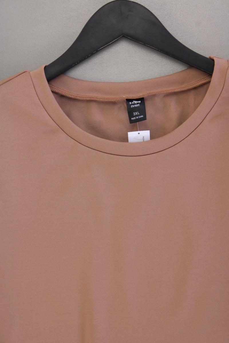 Shein Crop Shirt Gr. XL neuwertig Kurzarm braun aus Polyester