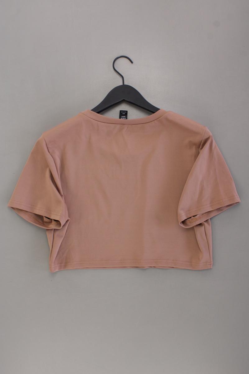 Shein Crop Shirt Gr. XL neuwertig Kurzarm braun aus Polyester