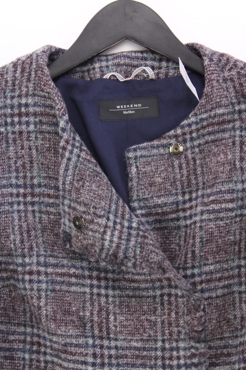 Weekend Max Mara Wolljacke Gr. L kariert grau