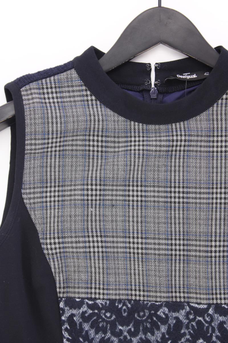 Desigual Etuikleid Gr. 42 Ärmellos blau aus Baumwolle