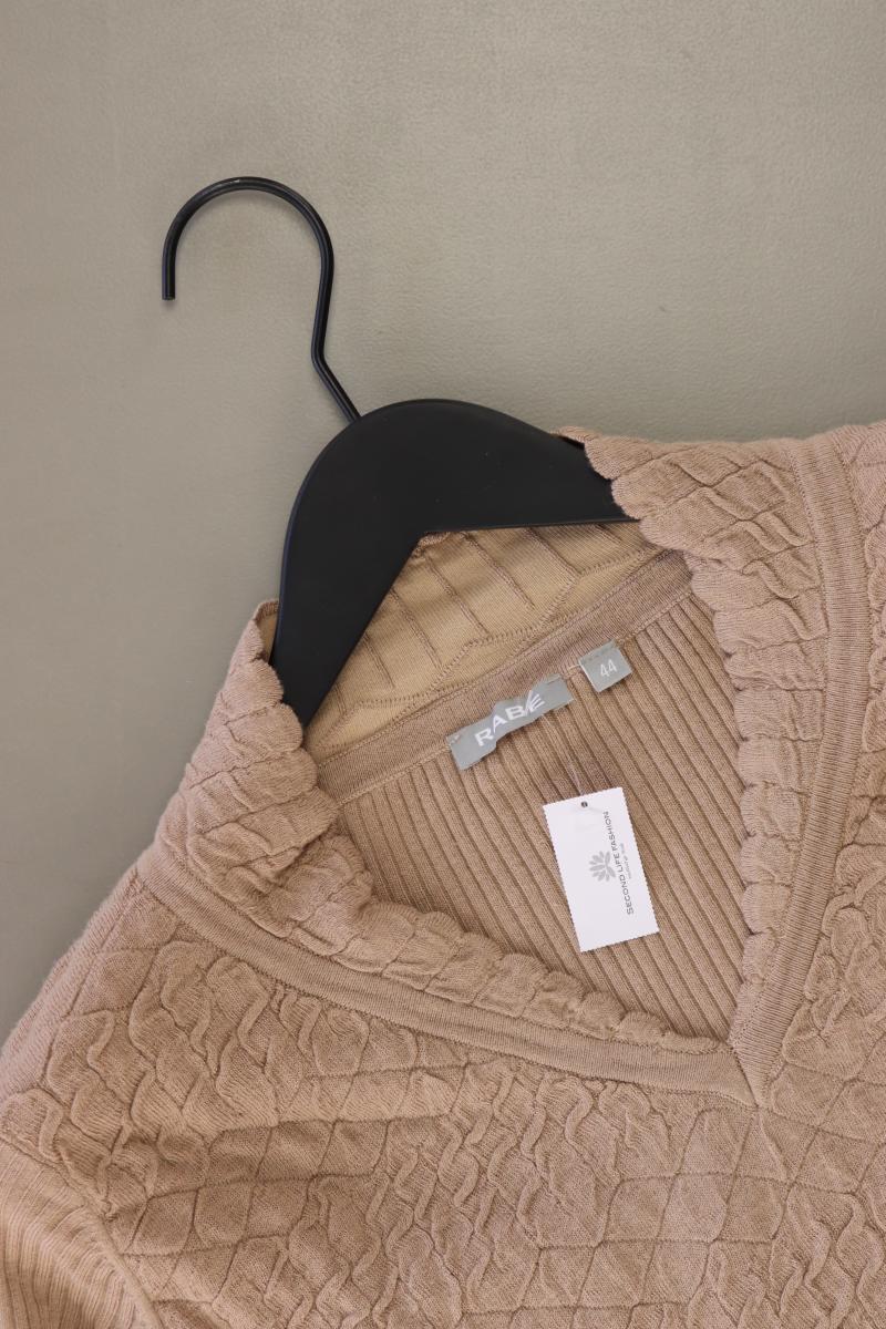 Rabe Feinstrickpullover Gr. 44 creme aus Viskose
