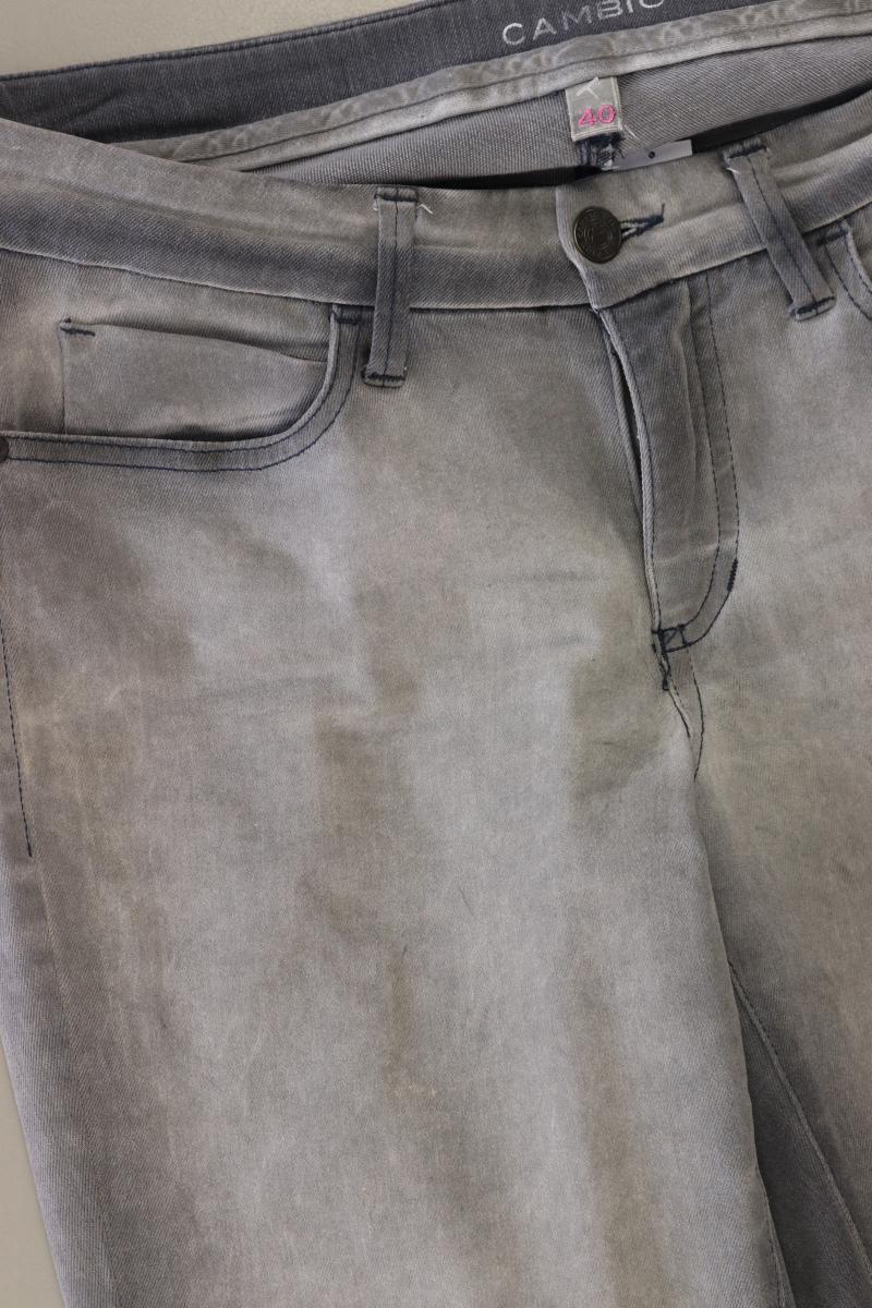 Cambio Skinny Jeans Gr. 40 Modell Lemon grau aus Baumwolle