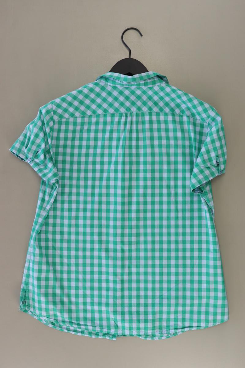 Marc O'Polo Karobluse Gr. 42 kariert Kurzarm grün aus Baumwolle