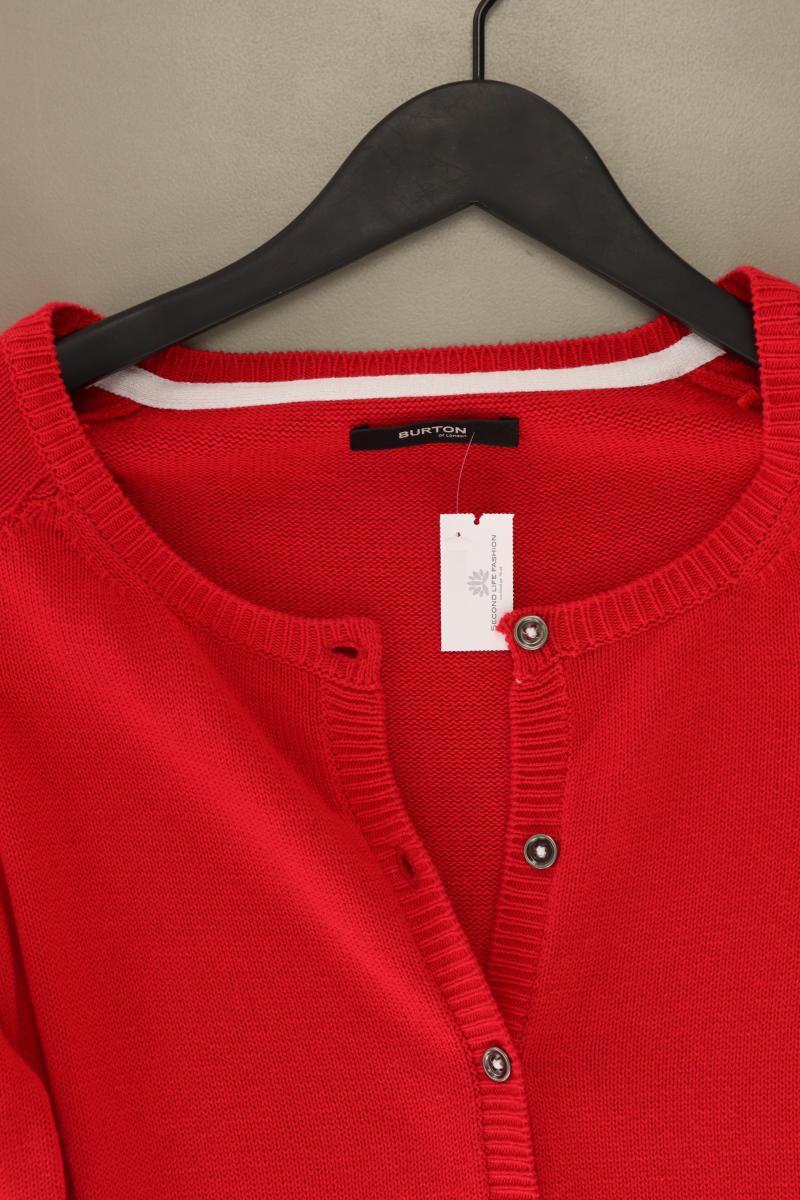 Burton of London Strickjacke Gr. XL neuwertig Langarm rot aus Baumwolle