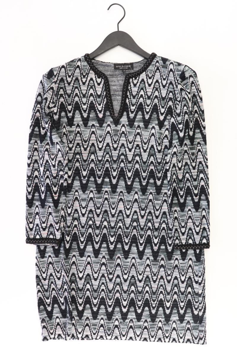 Ana Alcazar Langarmkleid Gr. 40 geometrisches Muster neuwertig grau