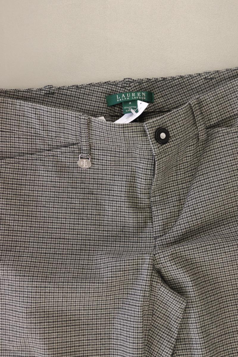 LAUREN Ralph Lauren Hose Gr. US 2 (S) hahnentritt grau aus Baumwolle