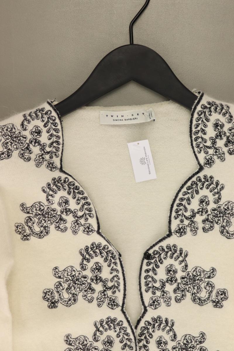 Twin Set Strickjacke aus Angora Gr. L Langarm creme