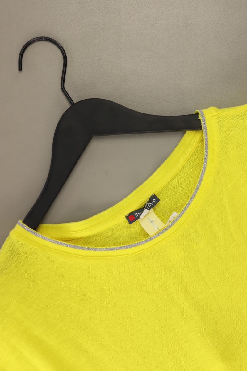 Street One T-Shirt Gr. 42 Kurzarm gelb aus Viskose