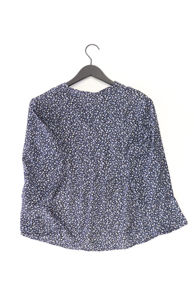 PIGALLE Regular Bluse Gr. 40 mit Blumenmuster Trompetenärmel blau aus Polyester