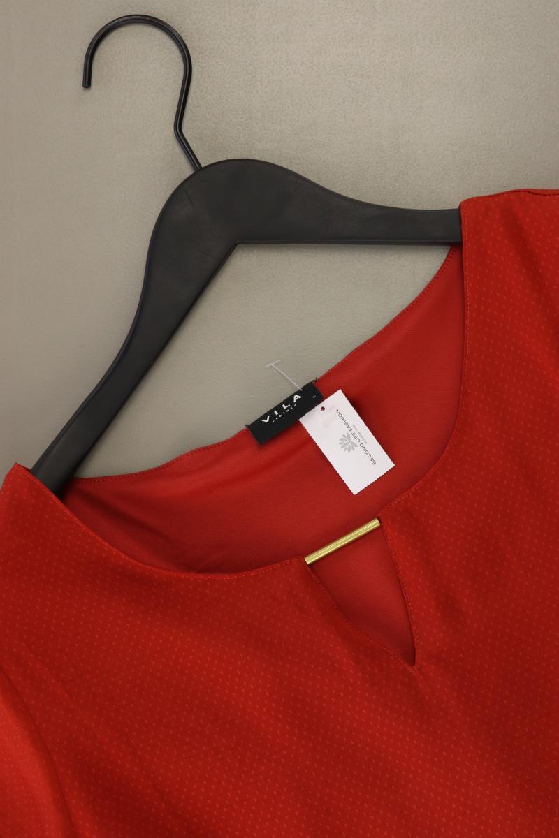 Vila Kurzarmkleid Gr. L mit Gürtel orange aus Polyester