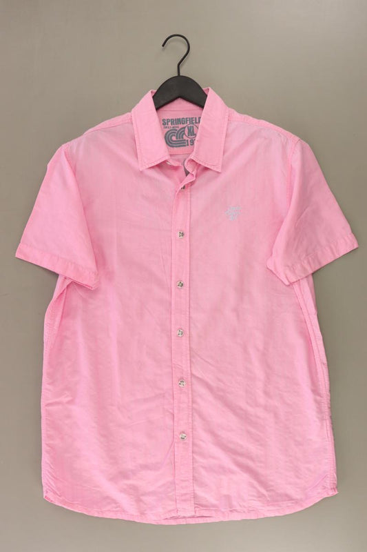 Springfield Kurzarmhemd für Herren Gr. XL rosa aus Baumwolle